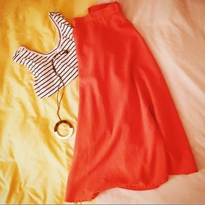 American Apparel Blood Orange Circle Skirt